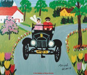 Maud Lewis Roadster painting.